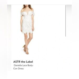Astr the label  White Floral Lace Mini Dress